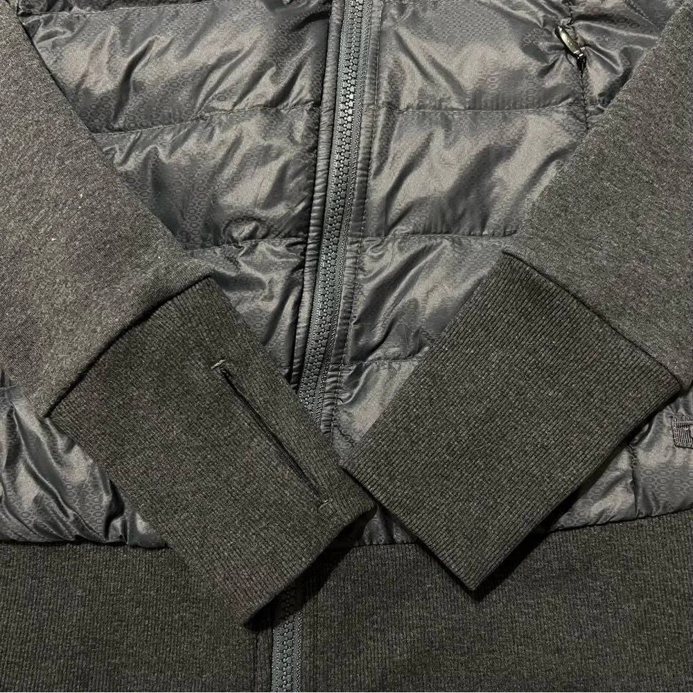 Athleta Inlet Grey Quilted Down Jacket XXS Gorpcore Hiking Activewear Outdoor
